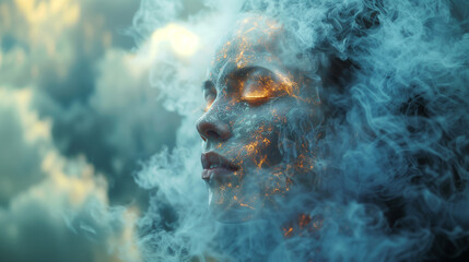 Abstract technology digital background - ai concept