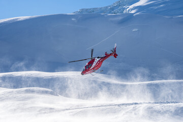 Mountain Rescue Helicopter in Switzerland