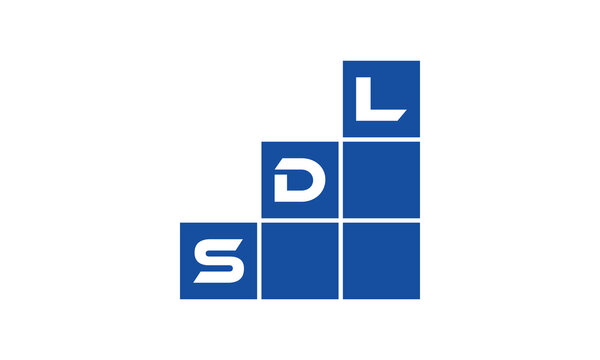 SDL initial letter financial logo design vector template. economics, growth, meter, range, profit, loan, graph, finance, benefits, economic, increase, arrow up, grade, grew up, topper, company, scale