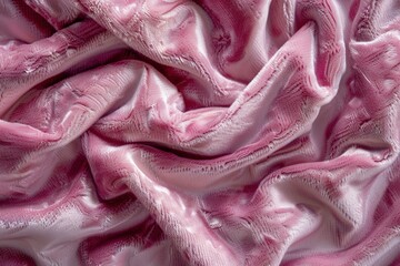 Lush velvet fabric in soft pinks, its texture captured in a blurred, close-up mosaic.