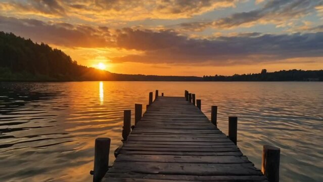 sunset on the pier