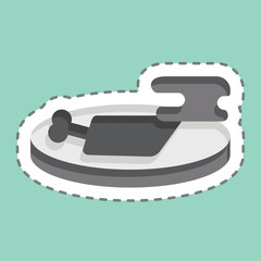 Sticker line cut Ragu Sach Moan. related to Cambodia symbol. simple design editable. simple illustration