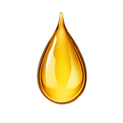 Honey, serum or cooking oil drop isolated on transparent background with clipping path.