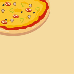 Pizza background. vector illustration.
