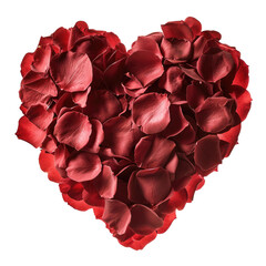 Heart Shape Made of Red Petals Showing a Concept of Romance and Love.