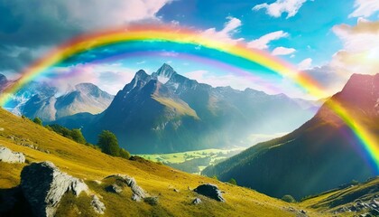 landscape with rainbow