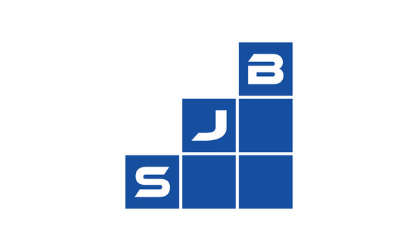 SJB initial letter financial logo design vector template. economics, growth, meter, range, profit, loan, graph, finance, benefits, economic, increase, arrow up, grade, grew up, topper, company, scale