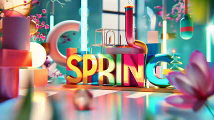 colourful spring sign