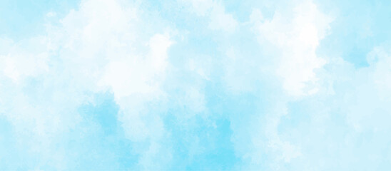 Blue sky with cloud .Beautiful blue sky with white clouds .bright cloud cover in the sun calm clear winter air background .gradient light white background.	