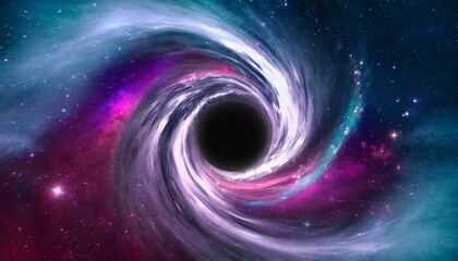black hole wormhole vortex spiral nebula in deep space and cosmos part of the universe on abstract background