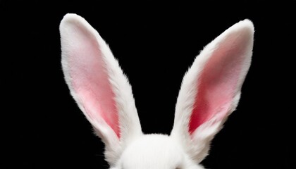 png white easter rabbit ears isolated - obrazy, fototapety, plakaty
