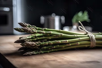 Foto auf Acrylglas green asparagus sprouts © neirfy