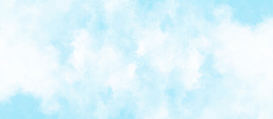 Blue sky with cloud .Beautiful blue sky with white clouds .bright cloud cover in the sun calm clear winter air background .gradient light white background.	