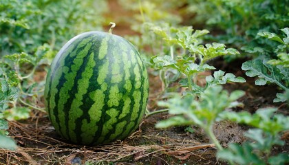 watermelon in the garden