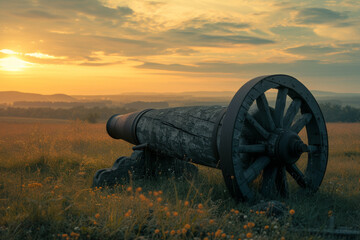 photo of ancient cannon, Repairs on the battlefield, realistic, Sony a1, --ar 3:2 --v 6 Job ID:...