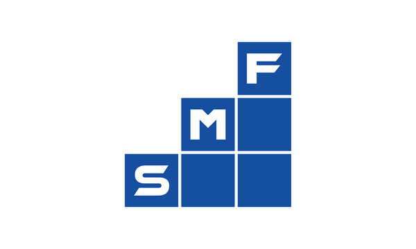 SMF initial letter financial logo design vector template. economics, growth, meter, range, profit, loan, graph, finance, benefits, economic, increase, arrow up, grade, grew up, topper, company, scale