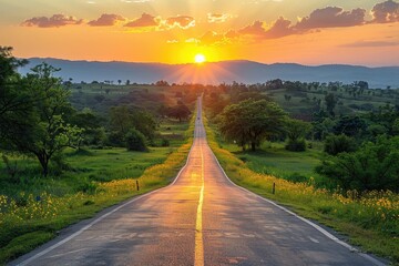aesthetic road trip background wallpaper