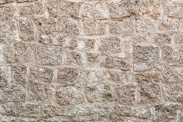Stone wall background. Closeup front view of Light gray wall texture.