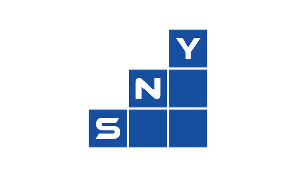 SNY initial letter financial logo design vector template. economics, growth, meter, range, profit, loan, graph, finance, benefits, economic, increase, arrow up, grade, grew up, topper, company, scale