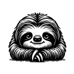 Obraz premium A cute sloth on a white background