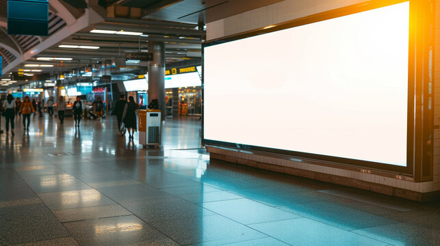 Airport Advertising Billboard Mockup Showcase your brand or product on large scale billboard