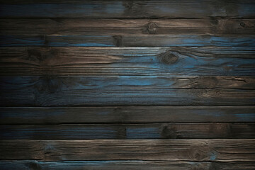 Obraz premium black and blue and brown and dark and dirty wood wall wooden plank board texture background