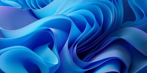 Obraz premium A blue wave with a blue background