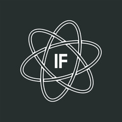 IF letter logo design on white background. IF logo. IF creative initials letter Monogram logo icon concept. IF letter design