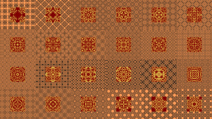 24 SVG Seamless Patterns Motifs Set For Your Commercial And Personal Artistic Projects.