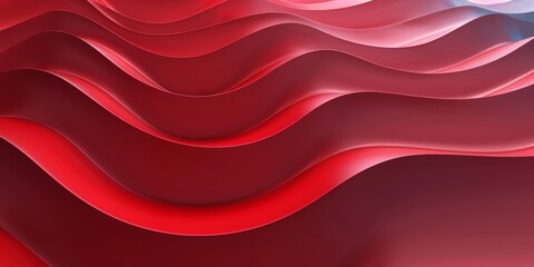 Fototapeta premium A red wave with a blue background