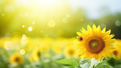 sunflower near a yellow field