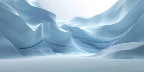 A computer generated image of a snowy mountain range