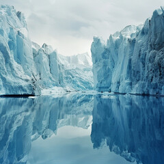 A poignant view of melting glaciers a clear and unsettling testament to global warming's impact