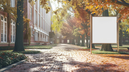 University Campus Poster blank Mockup Display your educational institutions event posters - obrazy, fototapety, plakaty