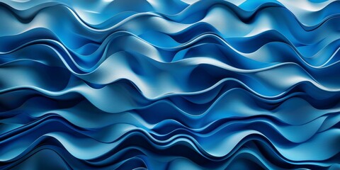 Fototapeta premium The image is a blue wave with a lot of detail
