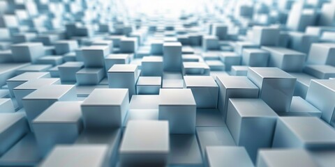 A close up of a white cube wall with many white cubes
