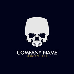 Cool skull logo. Skull vector illustration.	