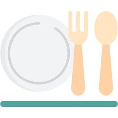 Plate And Cutlery Illustration