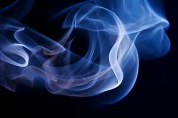 Obraz premium Ethereal Blue Smoke Whisps Against Dark Background