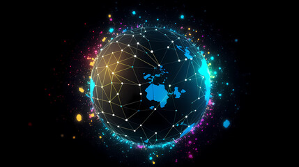 Obraz premium Global network connection concept