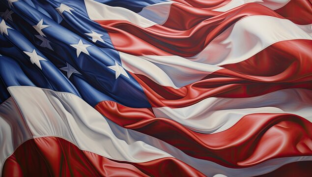 us american flag waving in wind