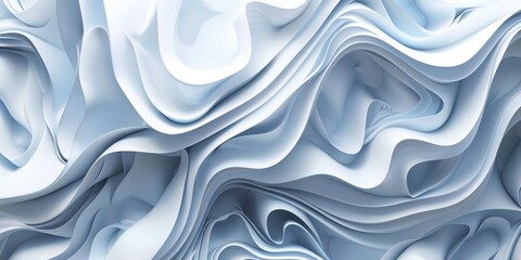 Obraz premium A white and blue abstract design with a wave pattern