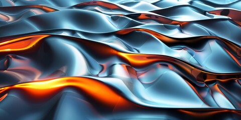 A wave of water with a bright orange color