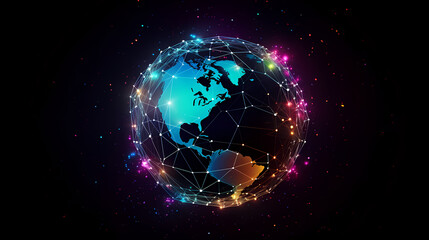 Fototapeta na wymiar Global network connection concept