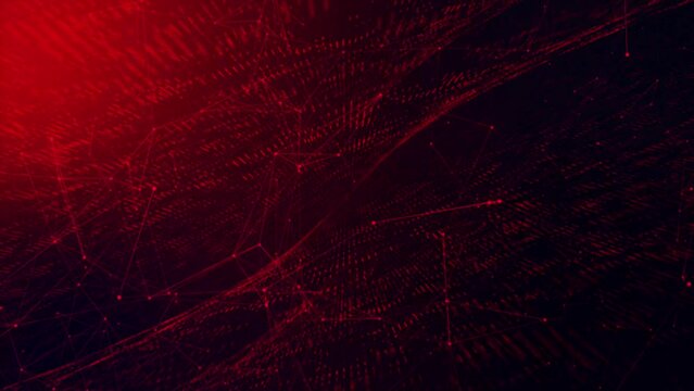 dots, Futuristic digital background for Business Science and technology with particles elegantly connected to each other red color animated particle plexus bacground.