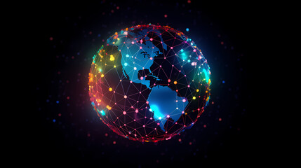 Obraz premium Global network connection concept