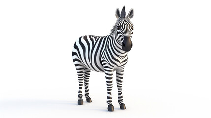 A cute and happy zebra,