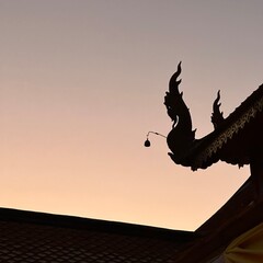 silhouette of buddha 태국 치앙마이 사원