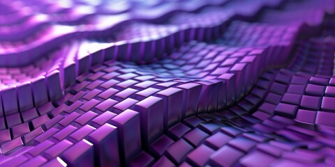 A purple wave made of blocks