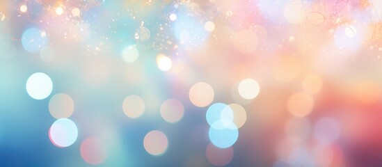 A macro photograph of a colorful background with a blurry pattern of lights in electric blue and magenta hues, creating a beautiful lens flare effect